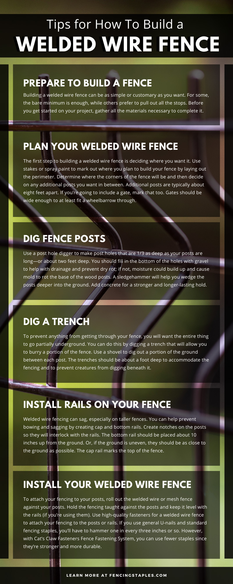 Tips for How To Build a Welded Wire Fence