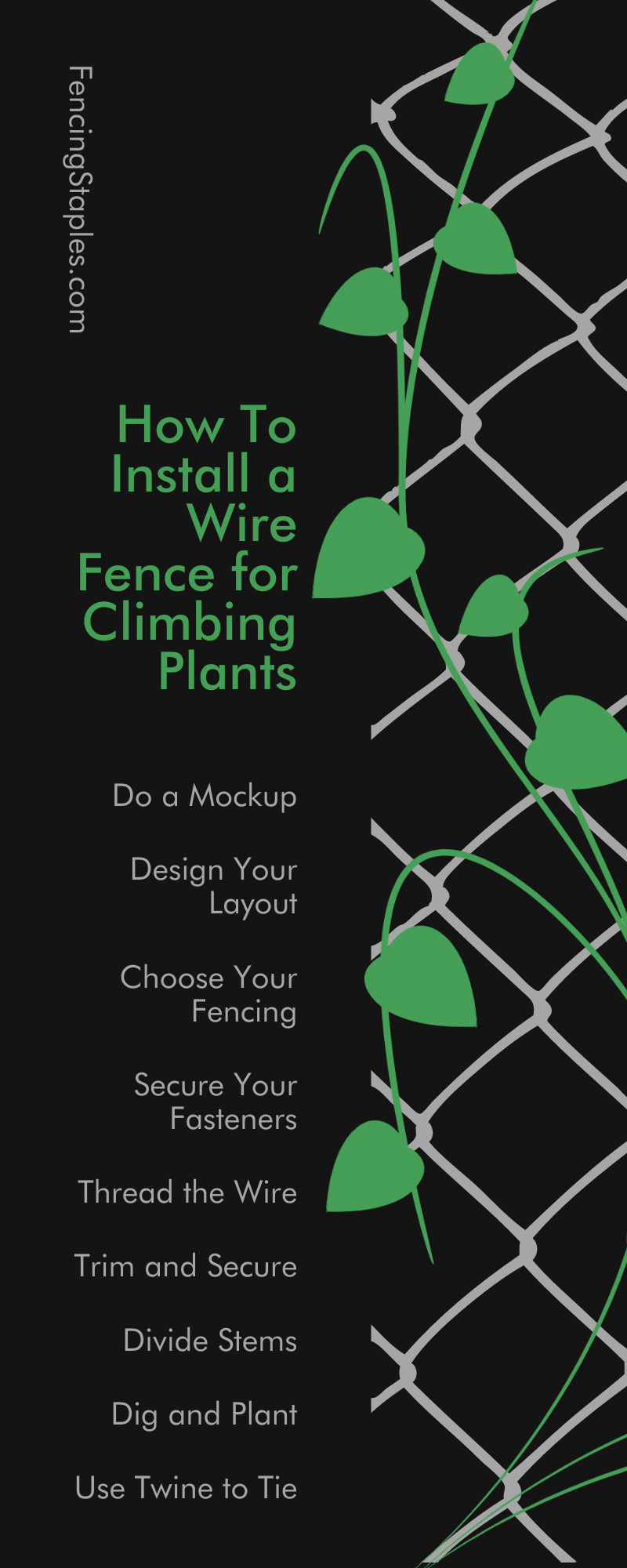 How To Install a Wire Fence for Climbing Plants