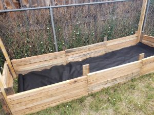 Raised Garden Bed from recycled wood Panels