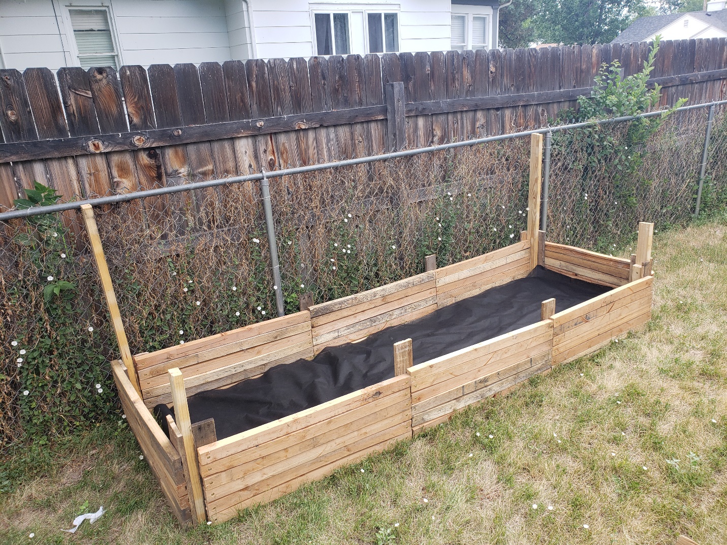Raised Garden Bed from recycled wood Panels Free recycled lumber raised garden bed