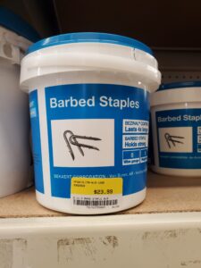Electro-Galvanized Barbed Poultry Staples