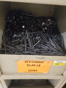 Steel cement nails pile